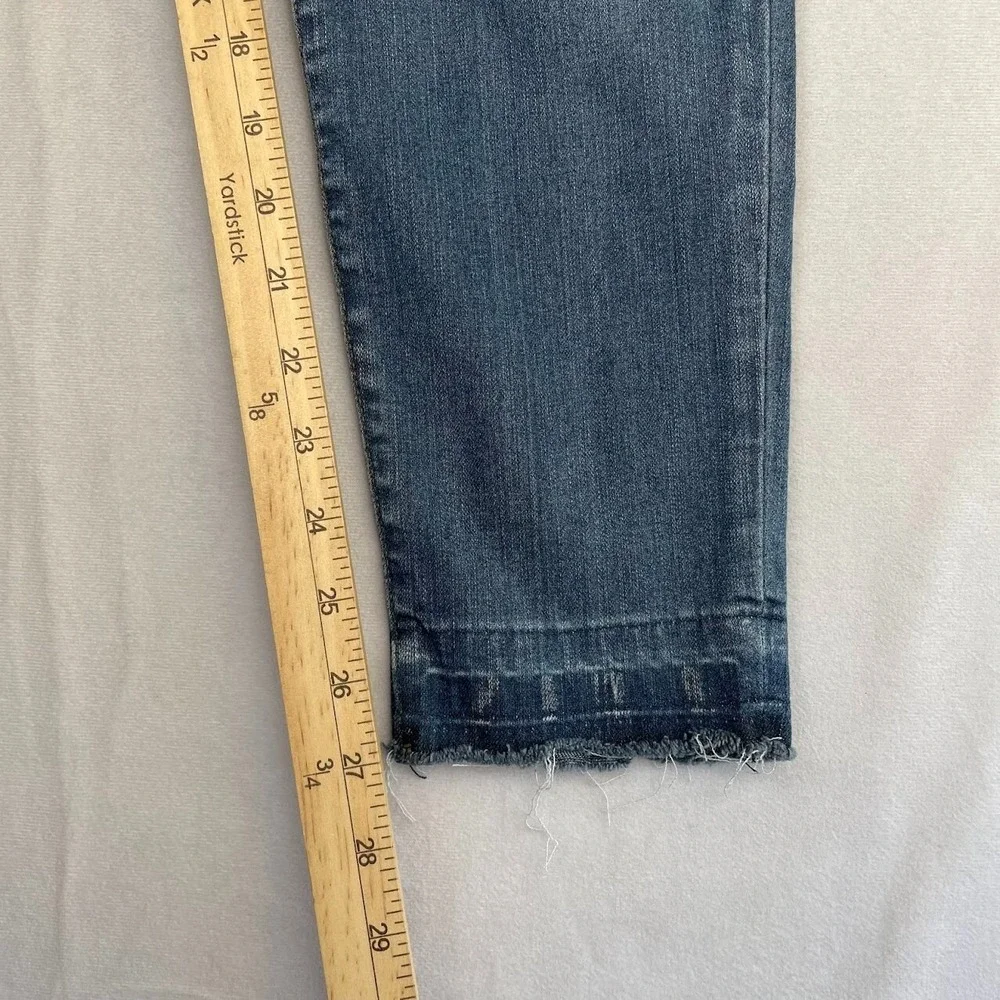 Judy Blue Jeans Womens Size 15/32 (32x27) Skinny Fit Patched Rip Stretch Raw Hem